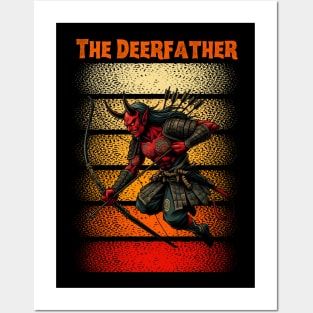 The deer father hunting devil Posters and Art